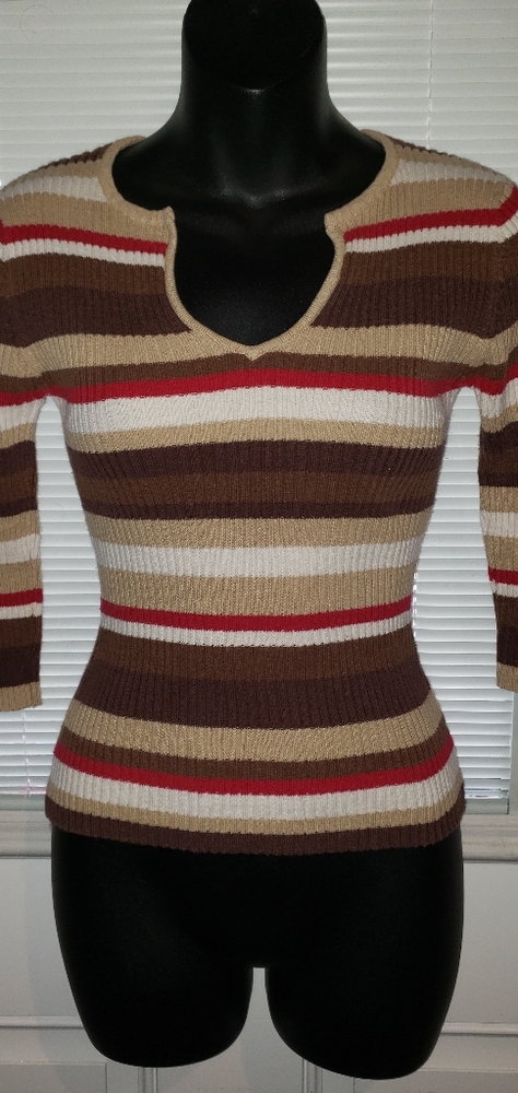 Red Paint vneck sweater